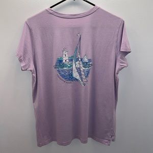 Vineyard Vines Small Purple Boat Shirt
